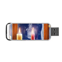 Christmas Lighting Candles Portable Usb Flash (two Sides) by Cendanart