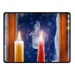 Christmas Lighting Candles Two Sides Fleece Blanket (Small) 45 x34  Blanket Front