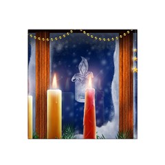 Christmas Lighting Candles Satin Bandana Scarf 22  X 22 