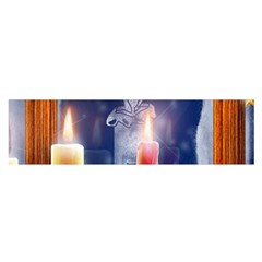 Christmas Lighting Candles Oblong Satin Scarf (16  x 60 )