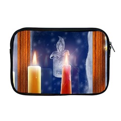 Christmas Lighting Candles Apple Macbook Pro 17  Zipper Case by Cendanart