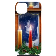 Christmas Lighting Candles iPhone 14 Plus Black UV Print Case