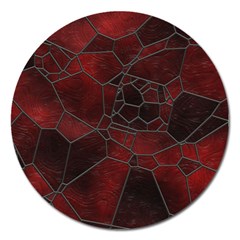 Mosaic Glass Glass Mosaic Colorful Magnet 5  (round) by Cendanart