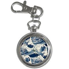 Japanese Wave Pattern Key Chain Watches by Cendanart