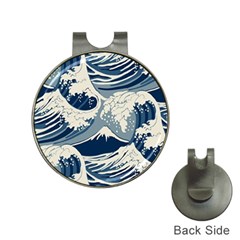 Japanese Wave Pattern Hat Clips With Golf Markers by Cendanart