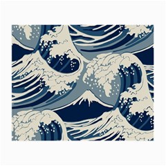 Japanese Wave Pattern Small Glasses Cloth by Cendanart