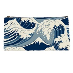 Japanese Wave Pattern Pencil Case by Cendanart