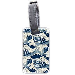 Japanese Wave Pattern Luggage Tag (one Side) by Cendanart