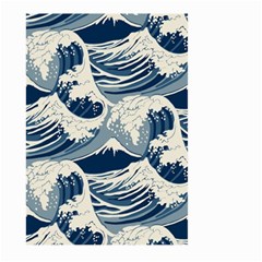 Japanese Wave Pattern Large Garden Flag (two Sides) by Cendanart