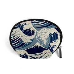 Japanese Wave Pattern Accessory Pouch (small) by Cendanart