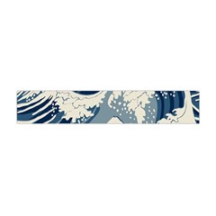 Japanese Wave Pattern Premium Plush Fleece Scarf (mini)