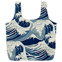 Japanese Wave Pattern Full Print Recycle Bag (xxxl) by Cendanart