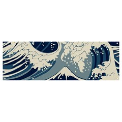 Japanese Wave Pattern Banner And Sign 12  X 4  by Cendanart