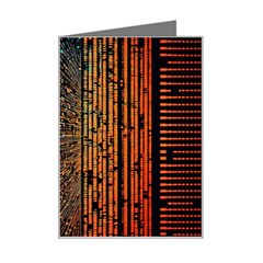 Data Abstract Abstract Background Background Mini Greeting Card by Cendanart