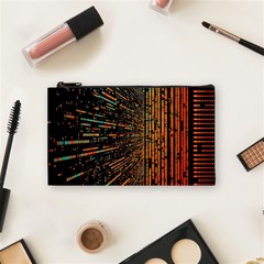 Data Abstract Abstract Background Background Cosmetic Bag (small) by Cendanart