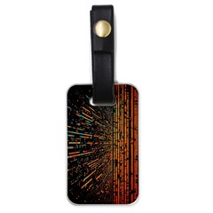 Data Abstract Abstract Background Background Luggage Tag (one Side) by Cendanart