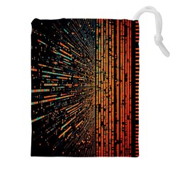 Data Abstract Abstract Background Background Drawstring Pouch (4xl) by Cendanart