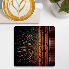 Data Abstract Abstract Background Background Uv Print Square Tile Coaster  by Cendanart