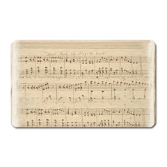 Vintage Beige Music Notes Magnet (rectangular) by Cendanart