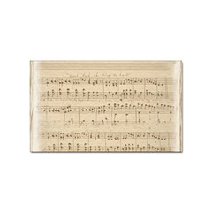 Vintage Beige Music Notes Sticker Rectangular (100 Pack) by Cendanart