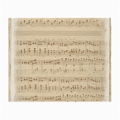 Vintage Beige Music Notes Small Glasses Cloth by Cendanart