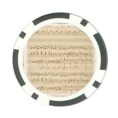 Vintage Beige Music Notes Poker Chip Card Guard (10 Pack) by Cendanart