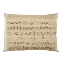 Vintage Beige Music Notes Pillow Case (two Sides) by Cendanart