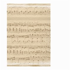 Vintage Beige Music Notes Small Garden Flag (two Sides) by Cendanart