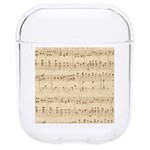 Vintage Beige Music Notes Hard PC AirPods 1/2 Case Front