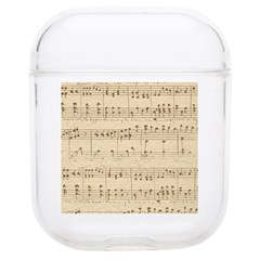 Vintage Beige Music Notes Soft Tpu Airpods 1/2 Case by Cendanart