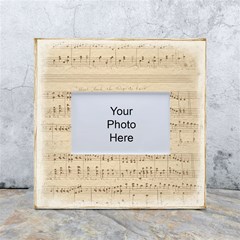 Vintage Beige Music Notes White Box Photo Frame 4  X 6  by Cendanart