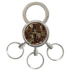 Photo New York City Skyscrapers 3-ring Key Chain by Cendanart