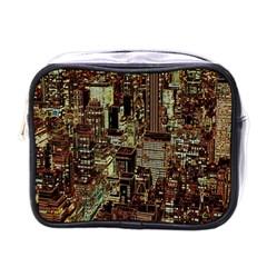 Photo New York City Skyscrapers Mini Toiletries Bag (one Side) by Cendanart