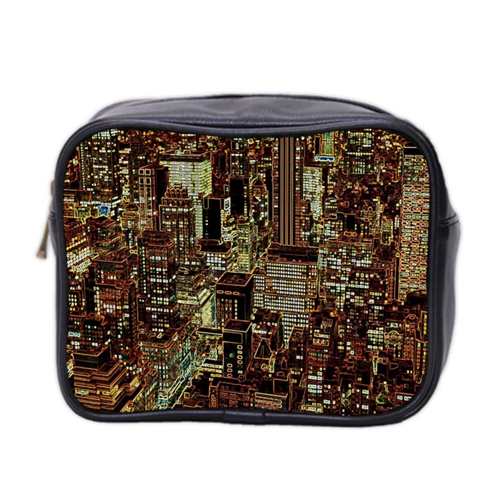 Photo New York City Skyscrapers Mini Toiletries Bag (Two Sides)