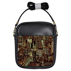 Photo New York City Skyscrapers Girls Sling Bag by Cendanart