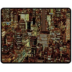 Photo New York City Skyscrapers Fleece Blanket (medium) by Cendanart