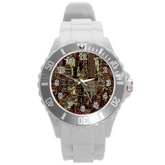 Photo New York City Skyscrapers Round Plastic Sport Watch (l) by Cendanart