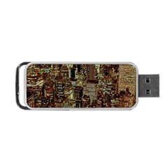 Photo New York City Skyscrapers Portable Usb Flash (one Side) by Cendanart