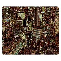 Photo New York City Skyscrapers Two Sides Premium Plush Fleece Blanket (small) by Cendanart