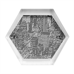 Photo New York City Skyscrapers Hexagon Wood Jewelry Box by Cendanart