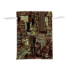 Photo New York City Skyscrapers Lightweight Drawstring Pouch (s) by Cendanart