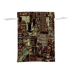 Photo New York City Skyscrapers Lightweight Drawstring Pouch (l) by Cendanart