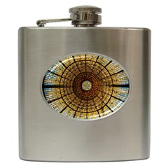 Barcelona Glass Window Stained Glass Hip Flask (6 Oz) by Cendanart