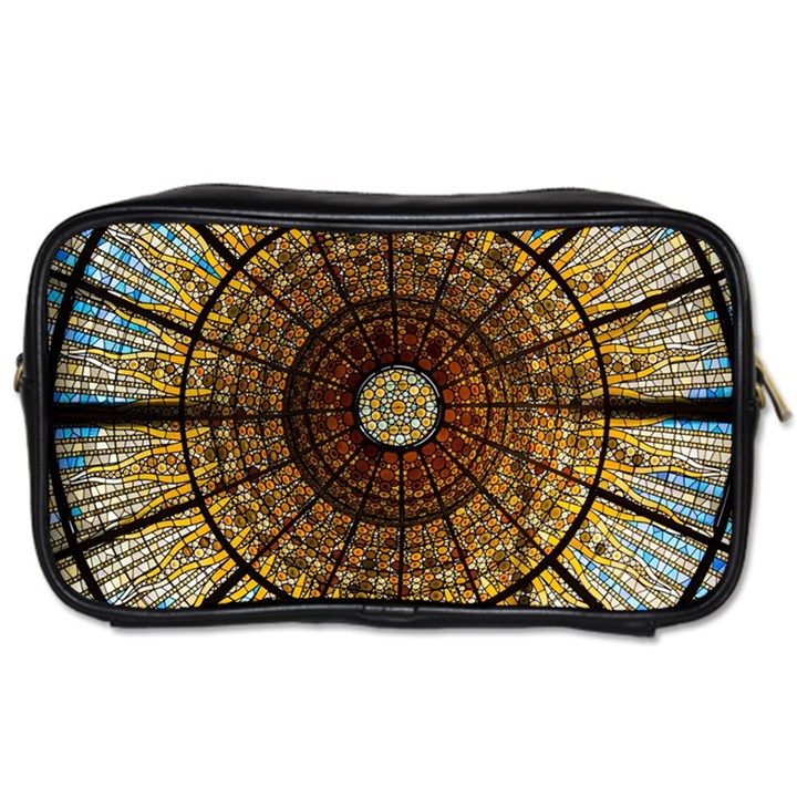 Barcelona Glass Window Stained Glass Toiletries Bag (Two Sides)