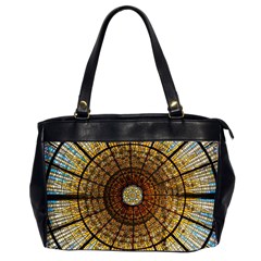 Barcelona Glass Window Stained Glass Oversize Office Handbag (2 Sides) by Cendanart