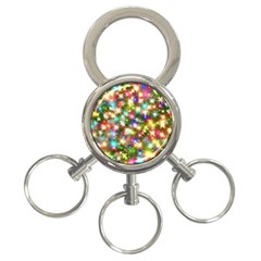 Star Colorful Christmas Abstract 3-ring Key Chain by Cendanart