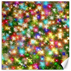 Star Colorful Christmas Abstract Canvas 16  X 16  by Cendanart