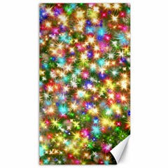 Star Colorful Christmas Abstract Canvas 40  X 72  by Cendanart