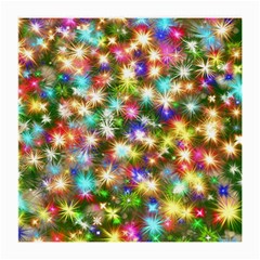 Star Colorful Christmas Abstract Medium Glasses Cloth (2 Sides) by Cendanart