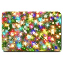 Star Colorful Christmas Abstract Large Doormat by Cendanart